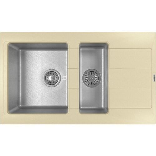Кухонная мойка Florentina Комби 860 К 21.410.D0860.202 85х50 цвет бежевый поверхность полированная