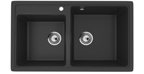 Кухонная мойка Ulgran Classic U-200-344 85х50 цвет черный