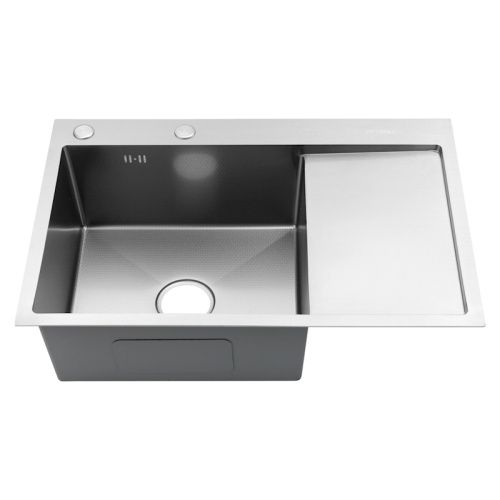 Кухонная мойка Fmark FSC6550L-L 65х50 цвет серый поверхность матовая