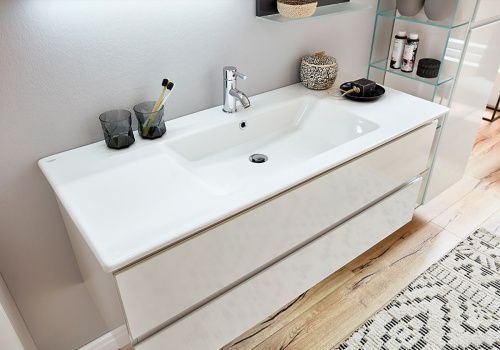 Раковина керамическая Marlin 3290fair KWCHR12 120х50 подвесная цвет белый 1 отверстие под смеситель