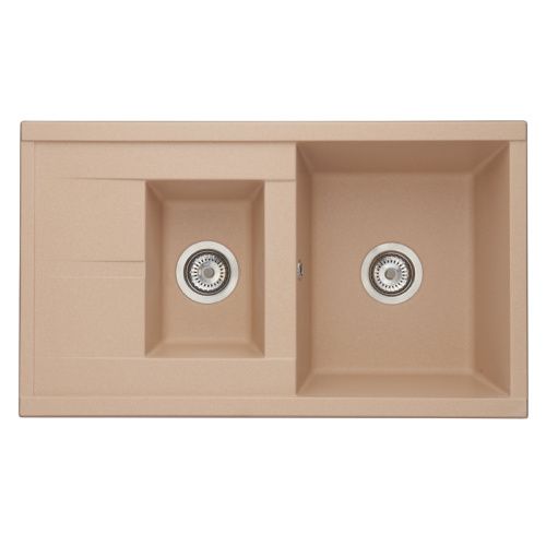 Кухонная мойка Aquaton Делия 1A716232DE260 85х50 цвет бежевый поверхность матовая