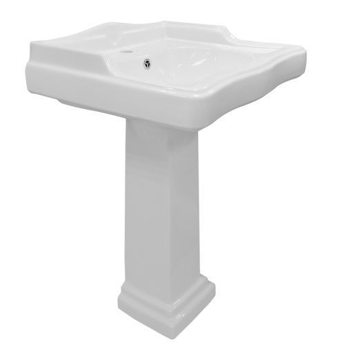 Раковина из сантехнического фаянса Azario LORETTI AZ-339P 60 см подвесная цвет белый 1 отверстие под смеситель