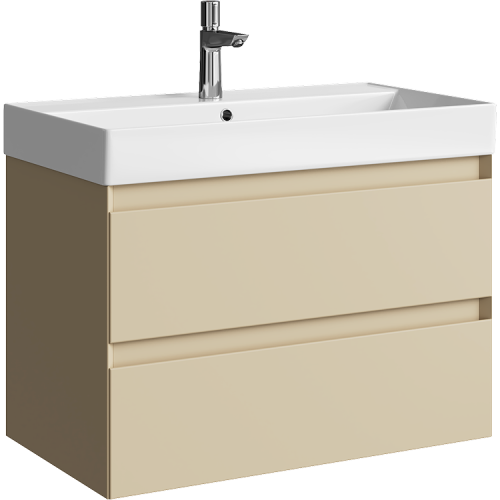 Тумба под раковину Aqwella Y GE01082MD 80х50 подвесная цвет бежевый