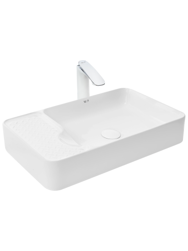 Раковина из сантехнического фаянса WeltWasser WW SK 10000004574 40 см накладная цвет белый 1 отверстие под смеситель