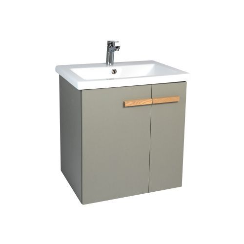 Тумба под раковину Viant Мюнхен VMUN80COH-T2STP 80х40 подвесная цвет серый