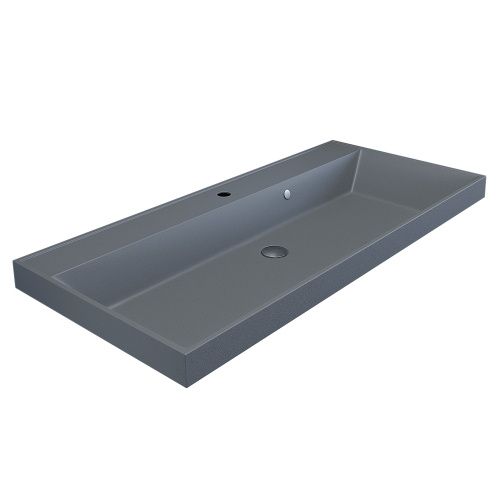 Раковина из искусственного камня Uperwood Classic Quartz 293020633 100х50 полувстраиваемая цвет серый