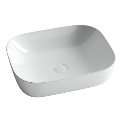 Раковина из сантехнического фарфора Ceramica Nova ELEMENT CN6008 50х40 накладная цвет белый без отверстий под смеситель