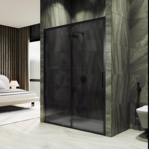 Душевая дверь Maybah Glass MGD-1287-6 100х195 стекло тонированное профиль черный