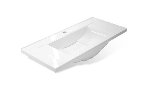 Раковина из искусственного камня Эстет Элин ФР-00014967 80х40 накладная цвет белый 1 отверстие под смеситель