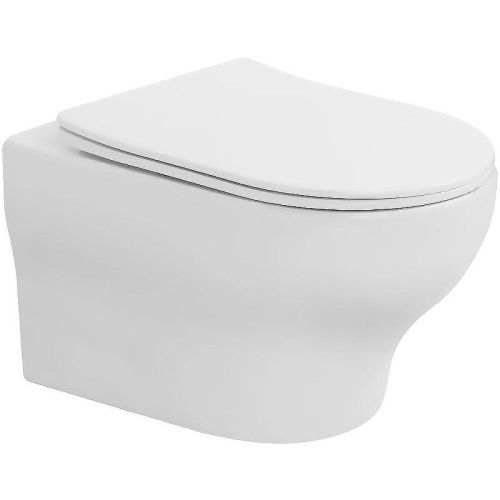 Унитаз подвесной Boheme Fiore 978-SET-MW цвет белый с сиденьем микролифт безободковый смыв торнадо