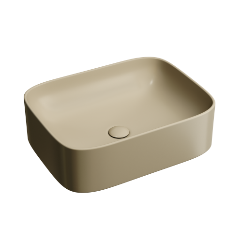 Раковина из сантехнического фарфора Ceramica Nova ELEMENT CN6052MC 50х40 накладная цвет коричневый без отверстий под смеситель