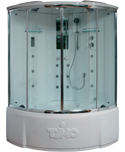 Душевой бокс Timo Lux T-7735C 135х135 четверть круга с крышей