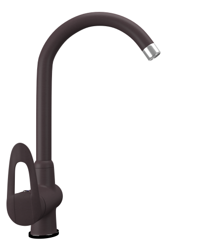 Смеситель для кухни Ulgran Quartz UQ-006-06 на мойку коричневый