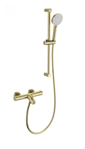 Смеситель для ванны Wonzon & Woghand WW-C2002-A-BG настенный золото с термостатом