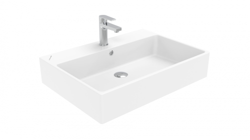 Раковина из сантехнического фарфора Creavit Next NX270-00CB00E-0000 70х50 накладная цвет белый 1 отверстие под смеситель