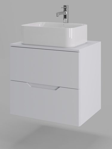 Тумба с раковиной Orange Line Li-60TuwMDF+B02-460W 60х50 подвесная цвет белый