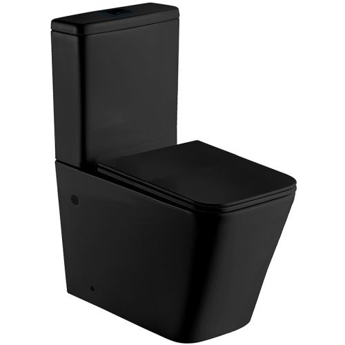 Унитаз напольный с бачком WeltWasser WW SK GELBACH 001 ST MT-BL (10000006089) черный с сиденьем микролифт безободковый душевой смыв