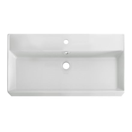 Раковина керамическая Cezares MOLVENO 46 CZR-MIL-80-LVB 80х50 подвесная цвет белый 1 отверстие под смеситель