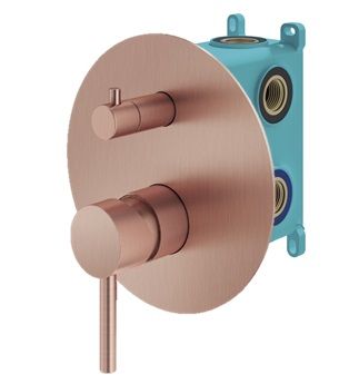 Смеситель для душа Plumberia Selection Ixo KIT1901RS встраиваемый в стену медь