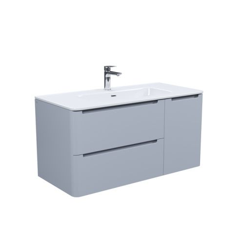 Тумба с раковиной Iddis Edifice EDI10L0i95K 100х50 подвесная цвет серый