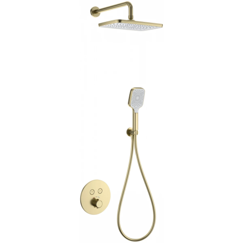 Душевая система Wonzon & Woghand WW-D2017-A-BG встраиваемая в стену цвет золото с термостатом
