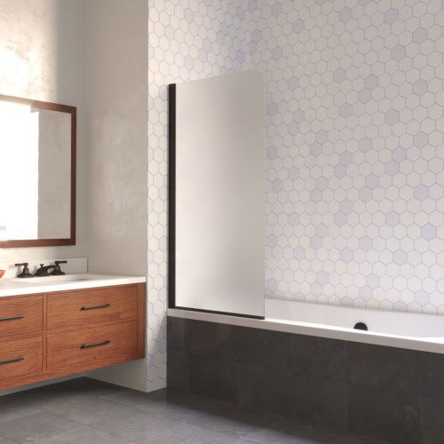 Душевая шторка на ванну Vegas-Glass EV LUX EV LUX 60 02М 10 L 60х150 стекло матовое профиль черный ориентация левая