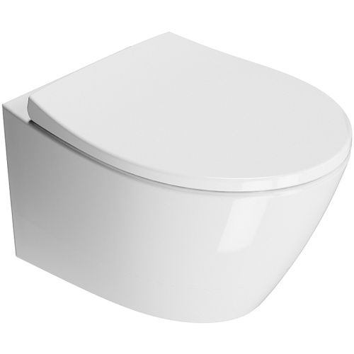 Чаша унитаза подвесная GSI Modo 981611_УЦ/5 цвет белый без сиденья безободковая смыв торнадо (укол в чаше и в трубе слива)