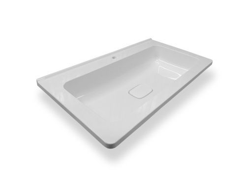 Раковина из искусственного камня Эстет Каре Люкс ФР-00015274 90х50 накладная цвет белый