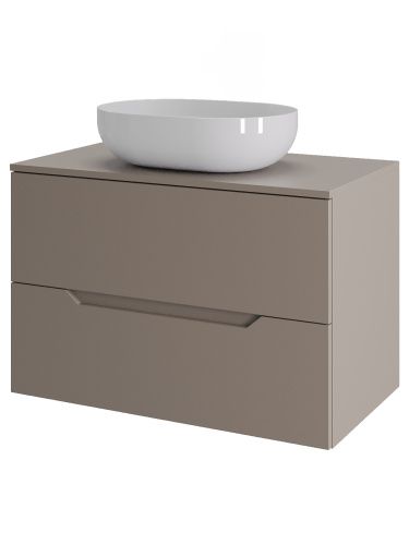 Тумба с раковиной Orange Line Li-70TuLMDF+B05-480W 70х50 подвесная цвет бежевый