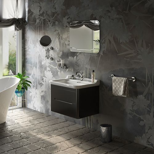 Тумба под раковину Kerasan Waldorf 925631 80х60 подвесная цвет черный