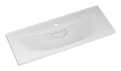 Раковина мебельная из искусственного камня Misty EVVA 100 Р-Евв14100-Д 100х40 накладная цвет белый