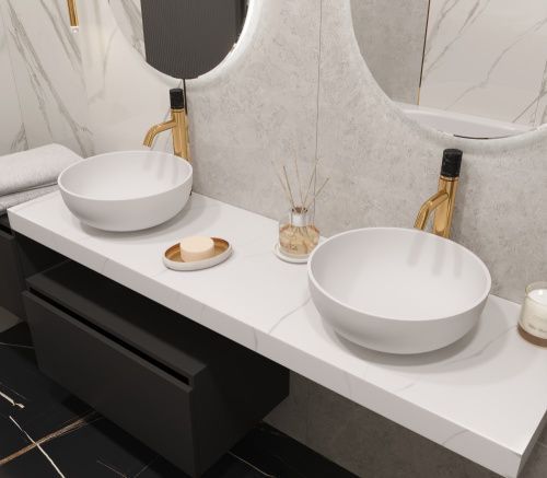 Столешница Armadi Art Flat 869-160-CLCT 160х50 накладная цвет белый