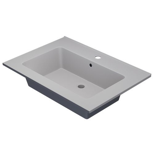 Раковина из искусственного камня Uperwood Parma Quartz 291003001 70х50 полувстраиваемая цвет белый