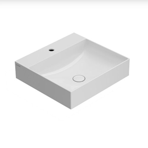 Раковина керамическая Globo T-Edge B6R51.BI*1 50 см подвесная цвет белый 1 отверстие под смеситель