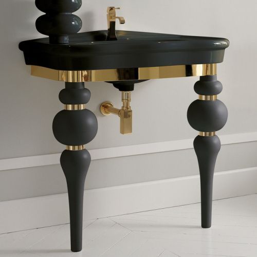 Консоль с раковиной 3SC Via Veneto VV3090NGD 90х50 напольная цвет золото