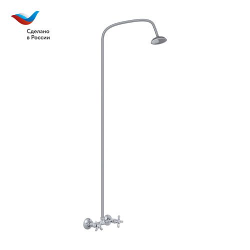Смеситель для душа Славен Прораб СЛ-ДВ-О42 настенный хром