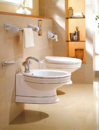 Биде подвесное CeramaLux 1413 цвет белый