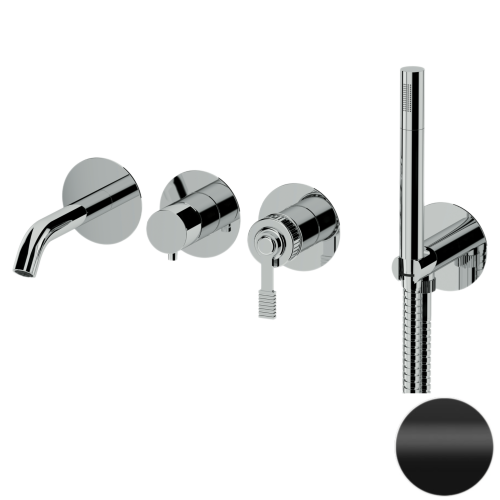 Смеситель для ванны Remer Atelier AL53D2PNO встраиваемый в стену черный