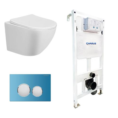 Сет унитаз + инсталляция + кнопка CC.300.80.01+FP.330.AQUABLUE.10+AM25010