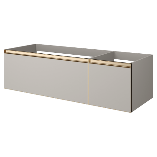 Тумба под раковину Armadi Art Quatro 790-M2-140-CM-MG 140х50 подвесная цвет серый