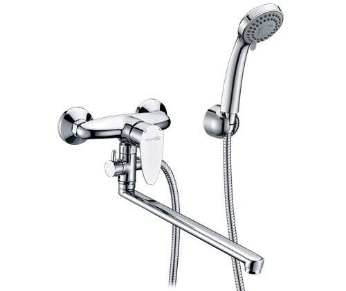 Смеситель для ванны и душа Wasserkraft Leine 3500 3502L настенный хром