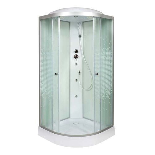 Душевая кабина AvaCan L909GM 90х90 четверть круга с крышей ориентация универсальная