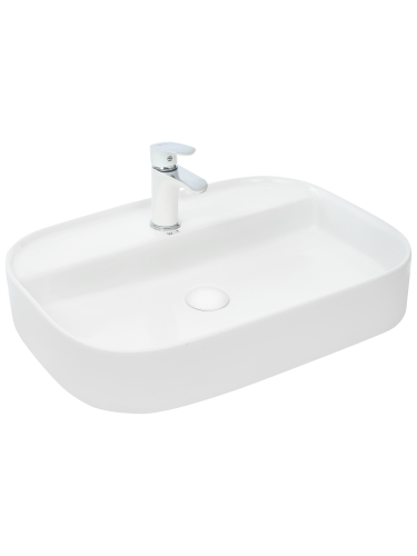 Раковина из сантехнического фаянса WeltWasser WW SK 10000003826 60х50 подвесная цвет белый 1 отверстие под смеситель