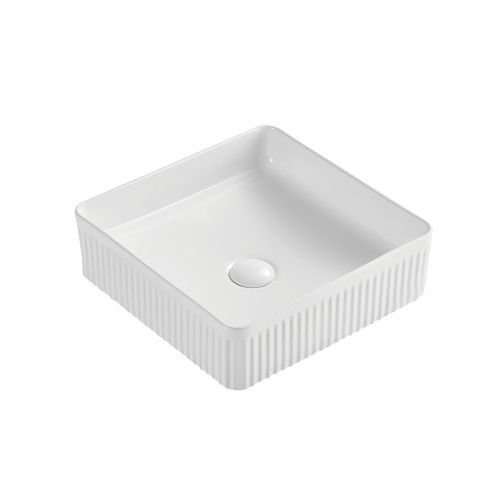 Раковина из сантехнического фаянса Grossman GR-3061 40х40 накладная цвет белый без отверстий под смеситель