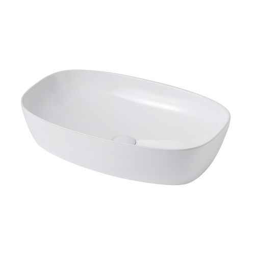 Раковина керамическая Abber RECHTECK AC2206 60х40 накладная цвет белый без отверстий под смеситель