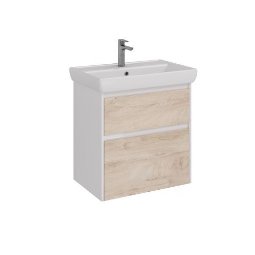 Тумба под раковину LeMark Combi LM03C70T-dub 60х40 напольная цвет бежевый/белый