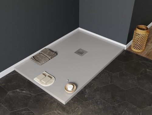 Душевой поддон из искусственного камня Aquanet Pleasure 00258878 140х80 серый без каркаса