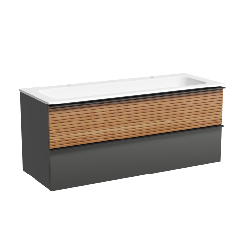 Тумба под раковину Sancos DELTA DL120GR 120х40 подвесная цвет коричневый