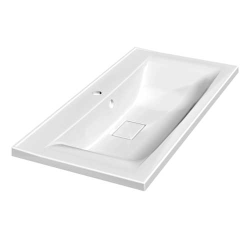 Раковина из искусственного камня Paola Paola Elegante 900 90х50 полувстраиваемая цвет белый 1 отверстие под смеситель