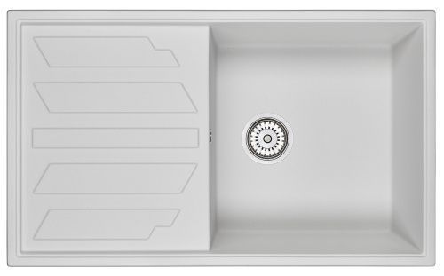 Кухонная мойка Granula 8601, АРКТИК 85х50 цвет белый поверхность матовая